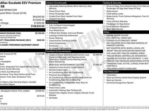 Used 2023 Cadillac Escalade ESV Premium Luxury w/ Performance Package AWD/4WD image 55
