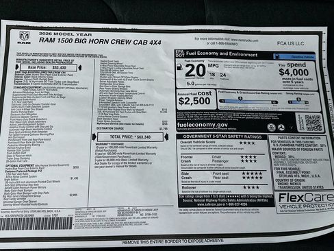 New 2026 RAM 1500 Big Horn AWD/4WD image 20
