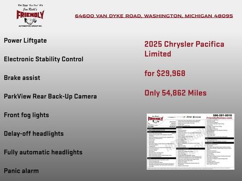Used 2025 Chrysler Pacifica Limited FWD image 7
