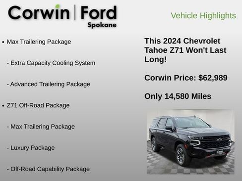 Used 2024 Chevrolet Tahoe Z71 w/ Luxury Package image 6