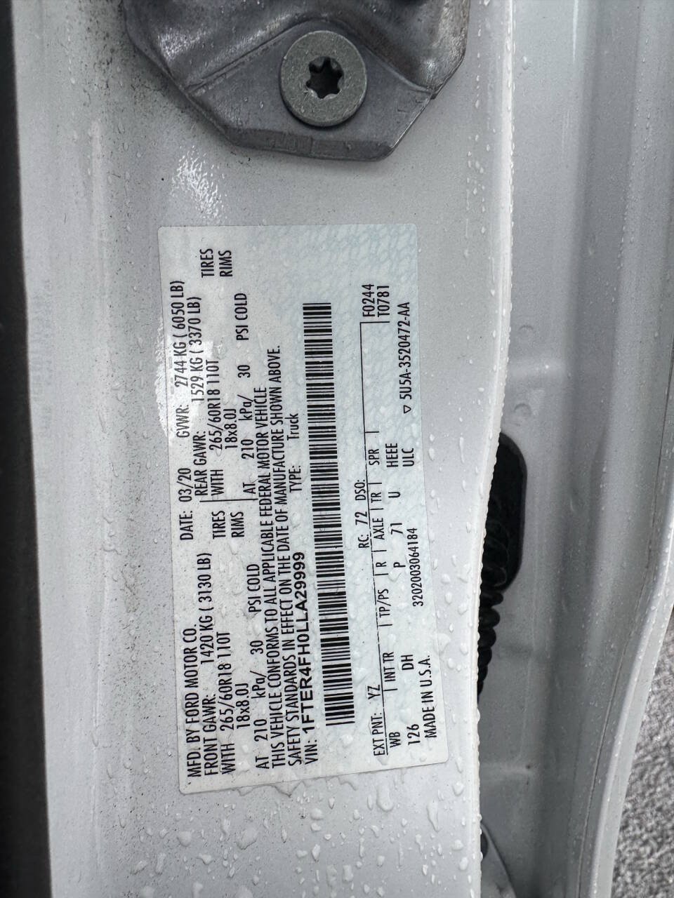 Used 2020 Ford Ranger Lariat w/ Technology Package AWD/4WD image 3