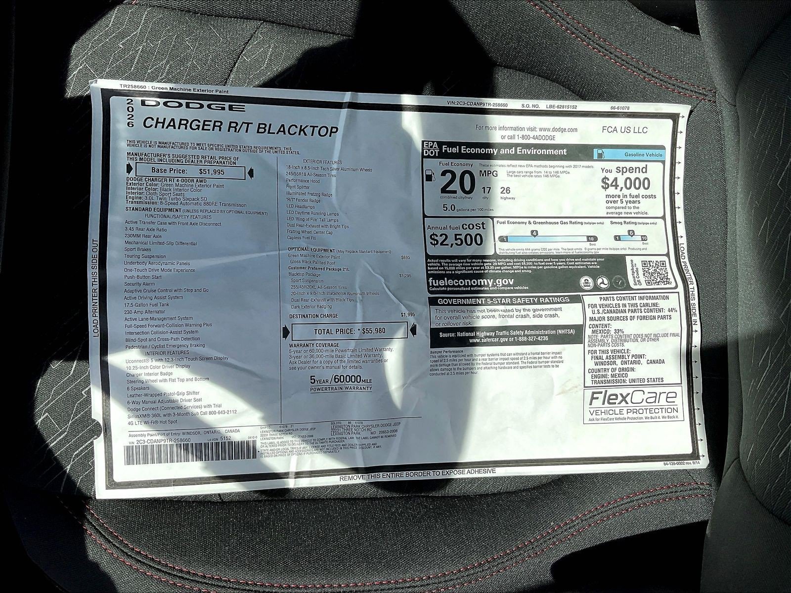 New 2026 Dodge Charger R/T w/ Blacktop Package AWD/4WD image 14