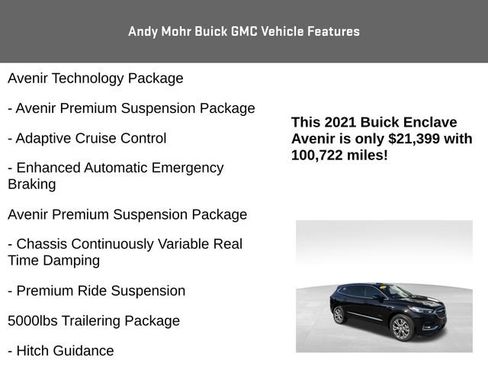 Used 2021 Buick Enclave Avenir w/ Avenir Technology Package AWD/4WD image 16