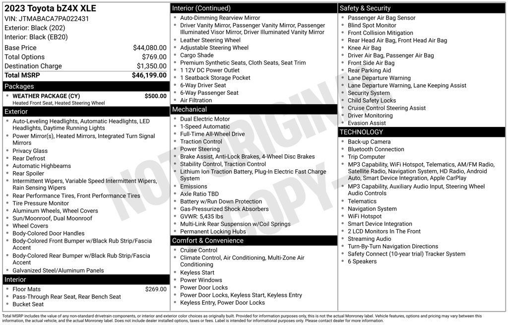 Used 2023 Toyota bZ4X AWD w/ Weather Package image 3