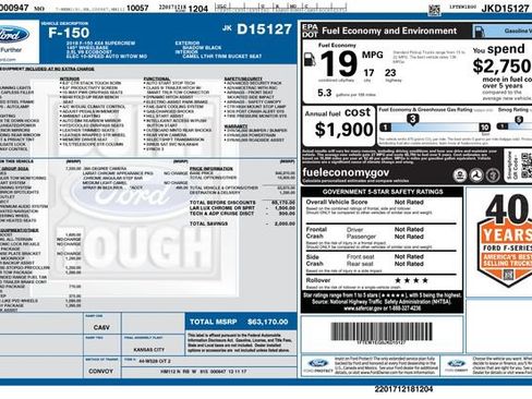 Used 2018 Ford F150 Lariat w/ Equipment Group 502A Luxury AWD/4WD image 20