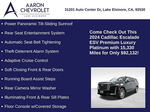 Used 2024 Cadillac Escalade ESV Premium Luxury Platinum AWD/4WD image 25