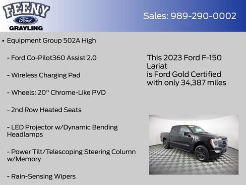 Used 2023 Ford F150 Lariat w/ Equipment Group 502A High AWD/4WD image 14