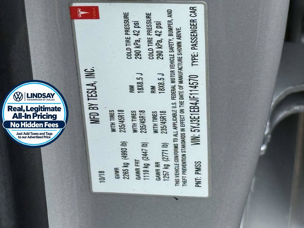 Used 2018 Tesla Model 3 Long Range AWD/4WD image 28