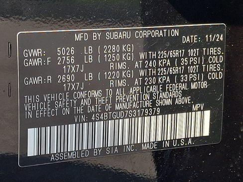 Certified 2025 Subaru Outback Wilderness AWD/4WD image 27
