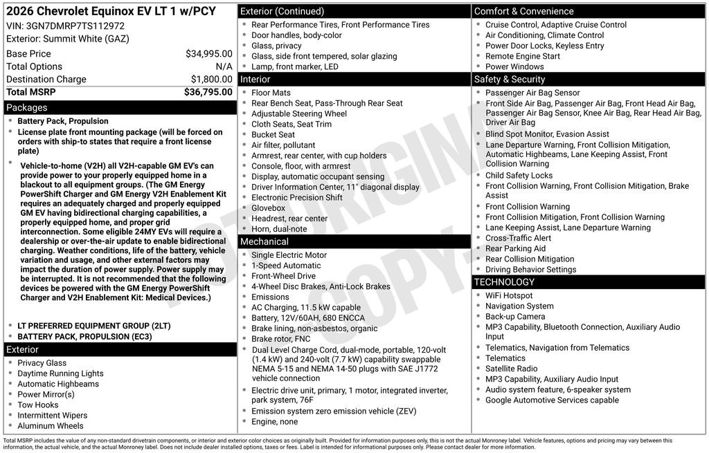 Certified 2026 Chevrolet Equinox EV LT FWD image 34