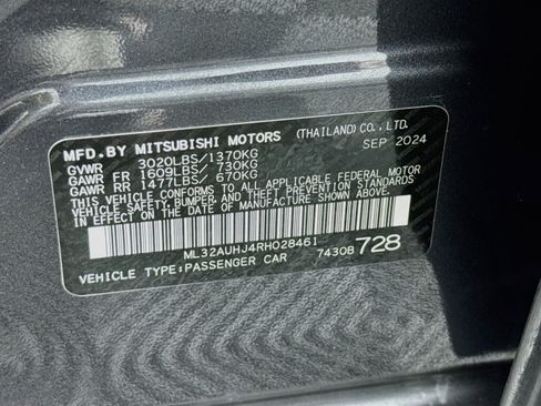 Used 2024 Mitsubishi Mirage LE FWD image 37