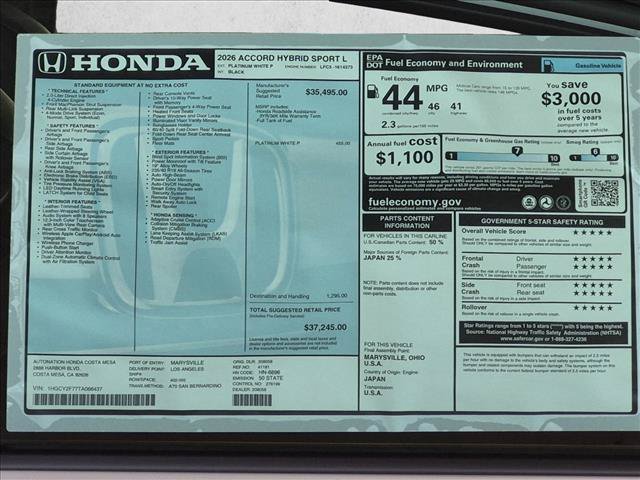 New 2026 Honda Accord Sport image 17