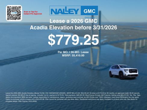 New 2026 GMC Acadia Elevation w/ Black Edition image 3