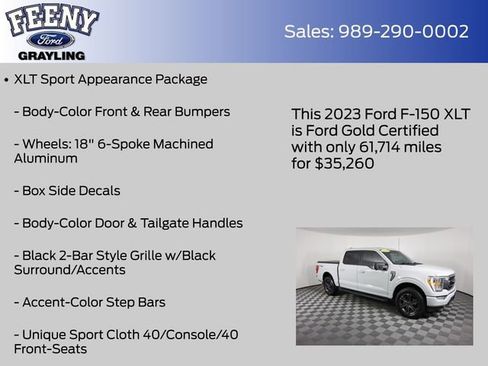 Certified 2023 Ford F150 XLT w/ Equipment Group 302A High image 18