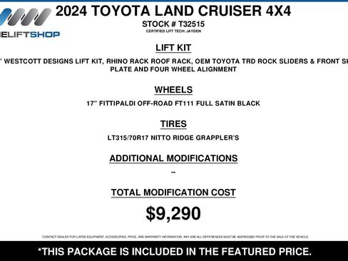 Used 2024 Toyota Land Cruiser w/ Premium Package image 2