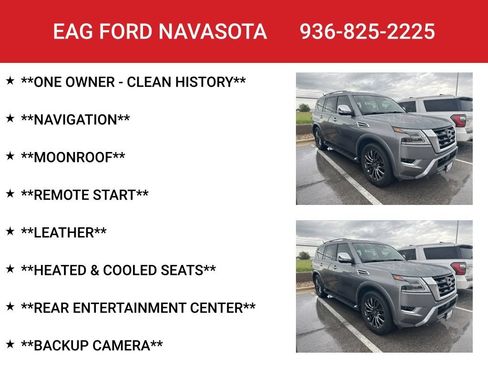 Used 2023 Nissan Armada Platinum w/ Captain's Chairs Package RWD image 2