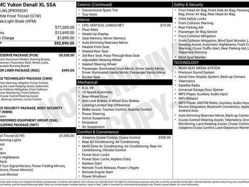 Used 2023 GMC Yukon XL Denali w/ Denali Reserve Package RWD image 10