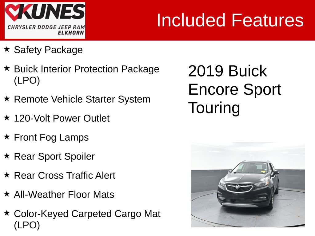 Used 2019 Buick Encore Sport Touring w/ Safety Package FWD image 4