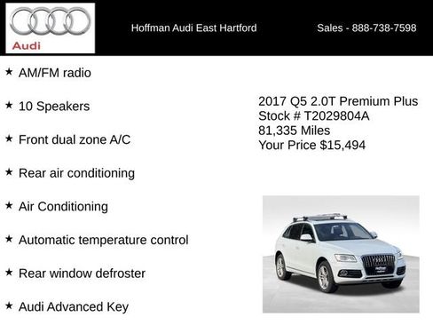 Used 2017 Audi Q5 2.0T Premium Plus w/ Technology Package AWD/4WD image 18
