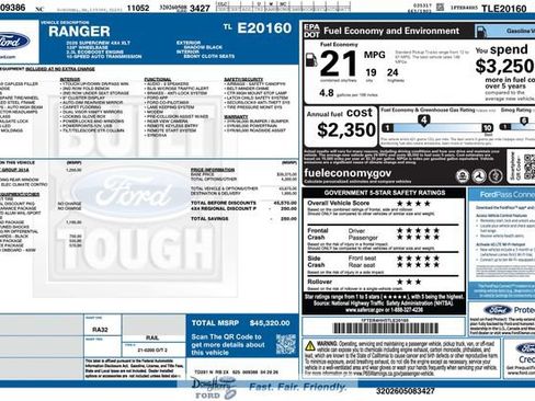 New 2026 Ford Ranger XLT w/ Equipment Group 301A High AWD/4WD image 5