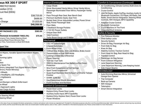 Used 2019 Lexus NX 300 F Sport w/ Accessory Package 2 FWD image 2