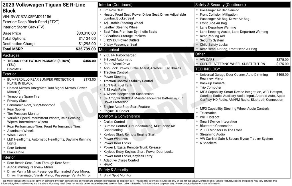 Used 2023 Volkswagen Tiguan SE R-Line FWD image 5