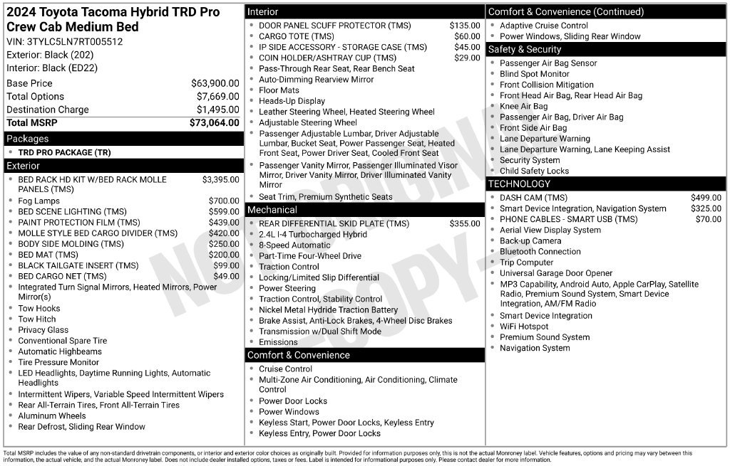 Used 2024 Toyota Tacoma TRD Pro AWD/4WD image 15