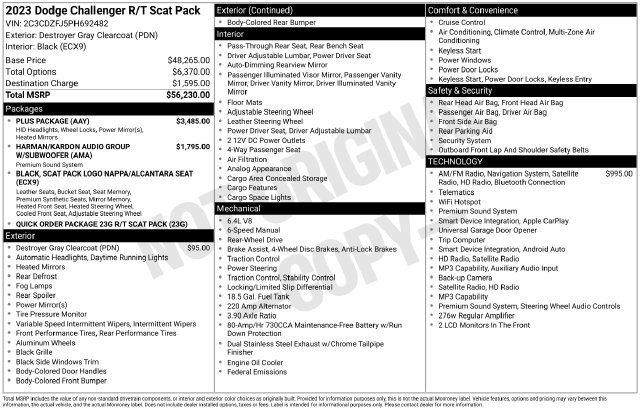 Used 2023 Dodge Challenger R/T Scat Pack w/ Plus Package RWD image 34