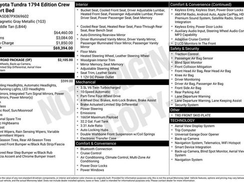 Used 2023 Toyota Tundra 1794 Edition w/ TRD Off-Road Package image 39