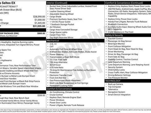 New 2026 Kia Seltos EX w/ EX Sunroof Package image 5