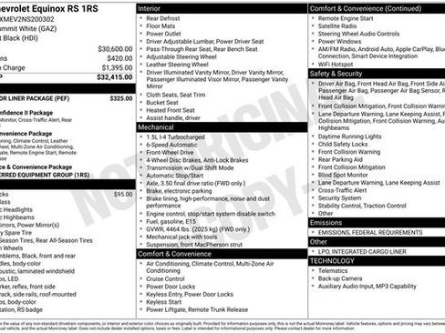 Certified 2022 Chevrolet Equinox RS w/ LPO, Floor Liner Package image 36