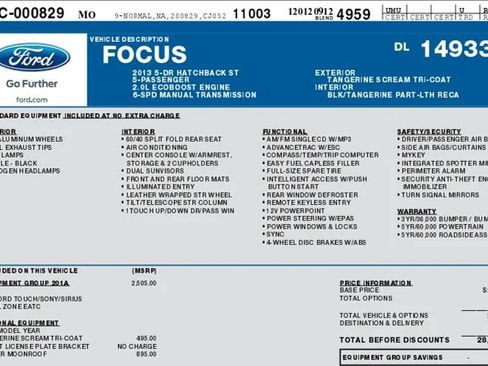 Used 2013 Ford Focus ST FWD image 2