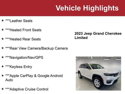 Used 2023 Jeep Grand Cherokee Limited w/ Trailer Tow Prep Group (B) image 2