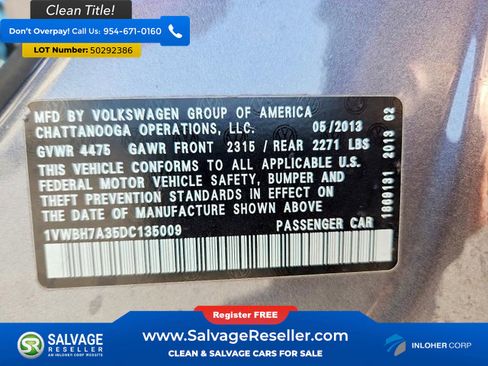 Used 2013 Volkswagen Passat 2.5 SE image 16