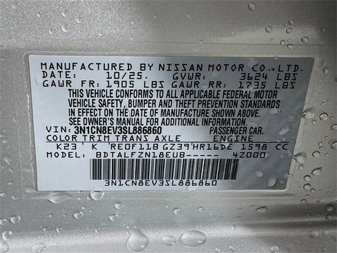 New 2025 Nissan Versa SV w/ Trunk Package image 21