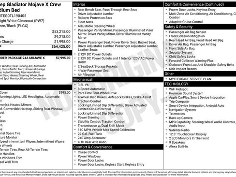 New 2026 Jeep Gladiator Mojave AWD/4WD image 9