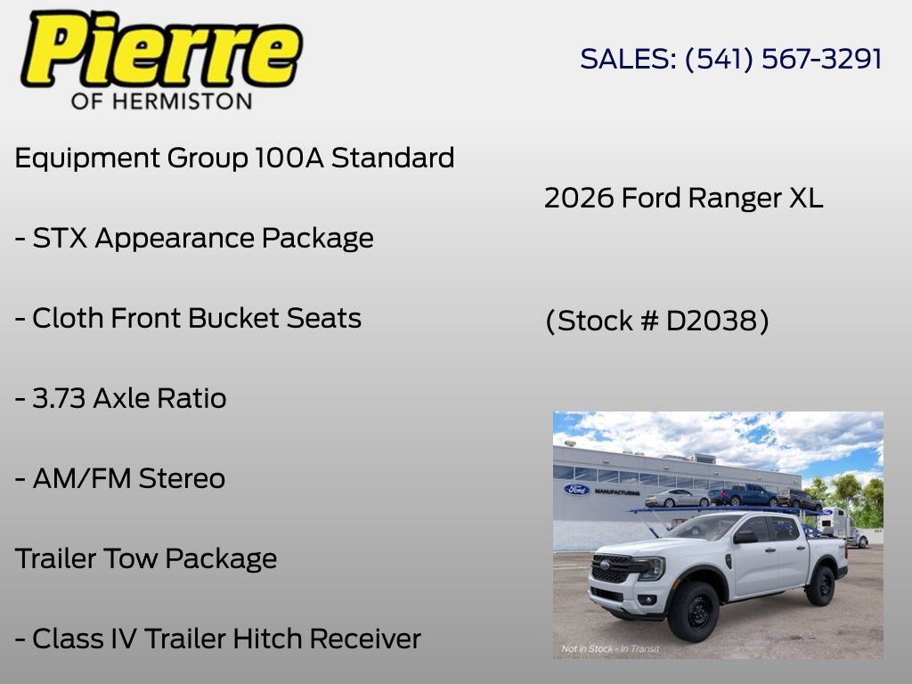 New 2026 Ford Ranger XL w/ Trailer Tow Package AWD/4WD image 6