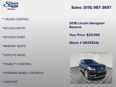 Used 2018 Lincoln Navigator Reserve w/ Technology Package image 21