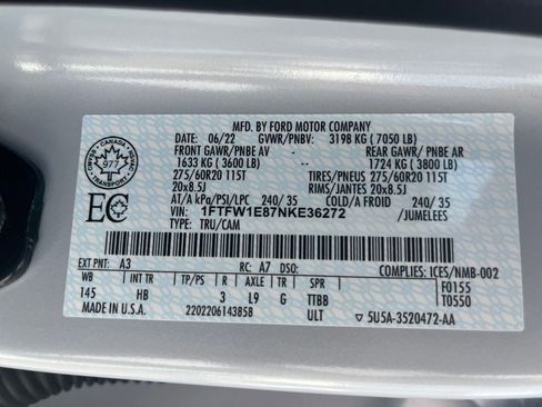 Used 2022 Ford F150 Lariat w/ Equipment Group 502A High image 36