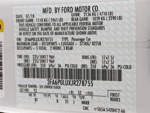 Used 2018 Ford Fusion SE w/ Equipment Group 602A FWD image 39
