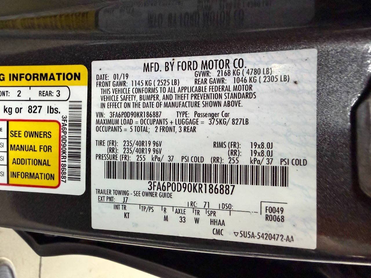 Used 2019 Ford Fusion Titanium AWD/4WD image 31