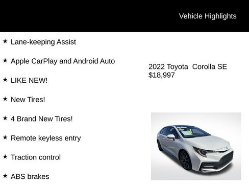 Used 2022 Toyota Corolla SE image 4