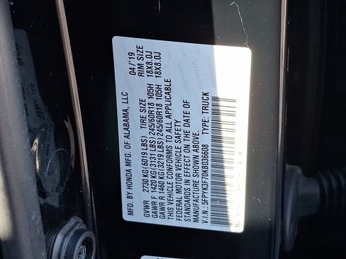 Used 2019 Honda Ridgeline RTL-E image 48