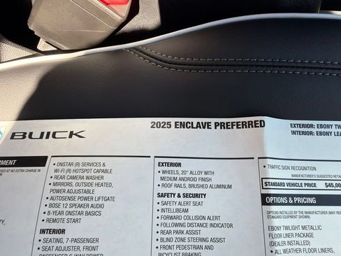 Used 2025 Buick Enclave Preferred w/ LPO, Floor Liner Package FWD image 43