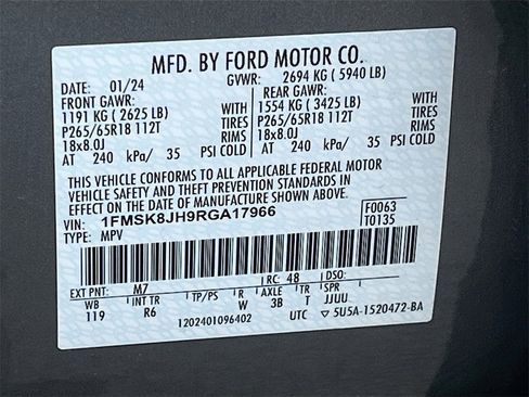 Used 2024 Ford Explorer Timberline w/ Timberline Technology Package image 35