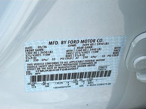 New 2026 Ford Explorer Platinum AWD/4WD image 21