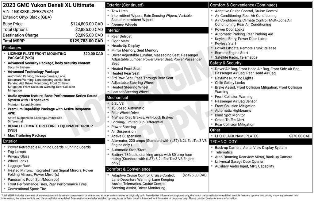 Certified 2023 GMC Yukon XL Denali Ultimate AWD/4WD image 11