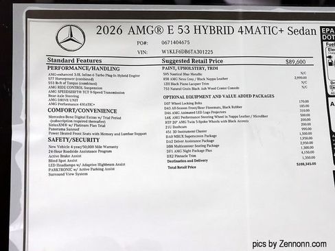 New 2026 Mercedes-Benz E 53 AMG e 4MATIC Sedan image 29