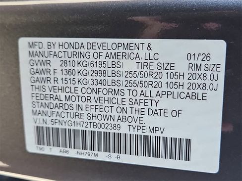 New 2026 Honda Pilot Touring image 18