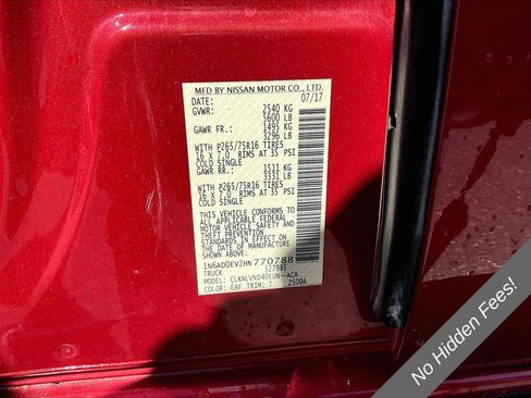 Used 2017 Nissan Frontier PRO-4X w/ Pro-4x Luxury Package AWD/4WD image 30